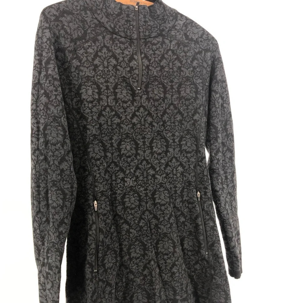 Dakini cotton blend sweater tunic buttons small